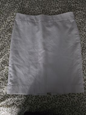 J. Crew White Pencil Skirt